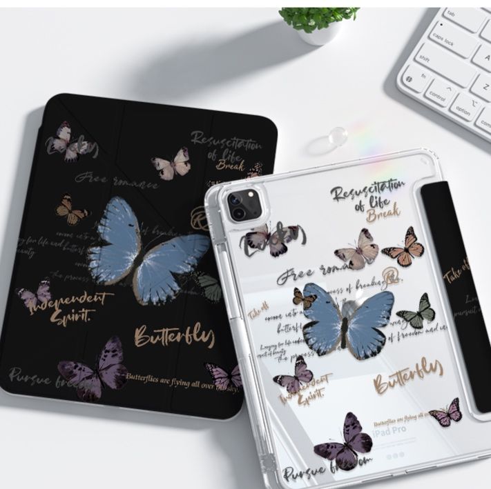 ipadカバー 優雅な蝶々デザイン保護カバー