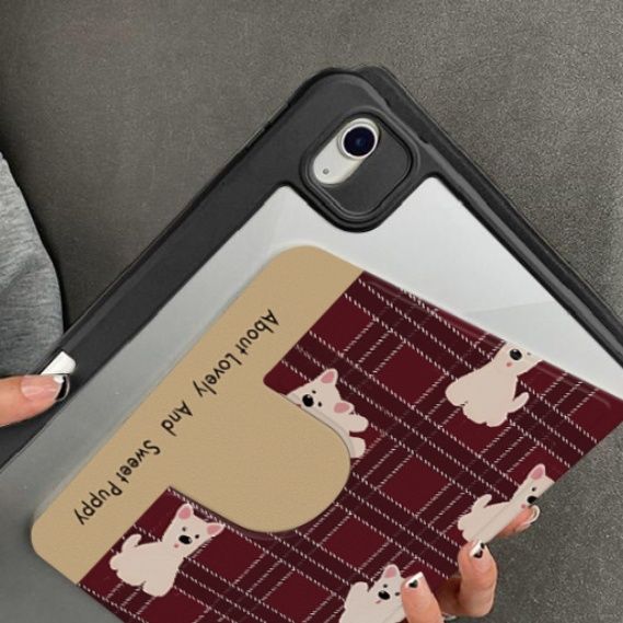 ipadカバー かわいい子犬柄の折りたたみケース