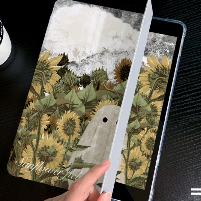 ipadカバー 向日葵畑のおばけ保護ケース