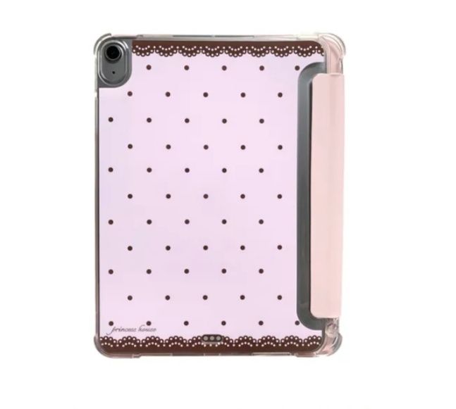 ipadカバー 水玉レースのスイーツ風保護ケース