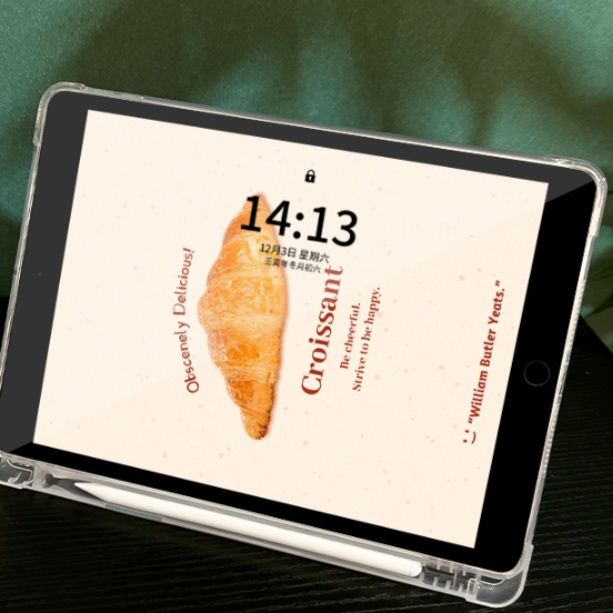 ipadカバー 焼き立てパン柄の透明端末保護カバー