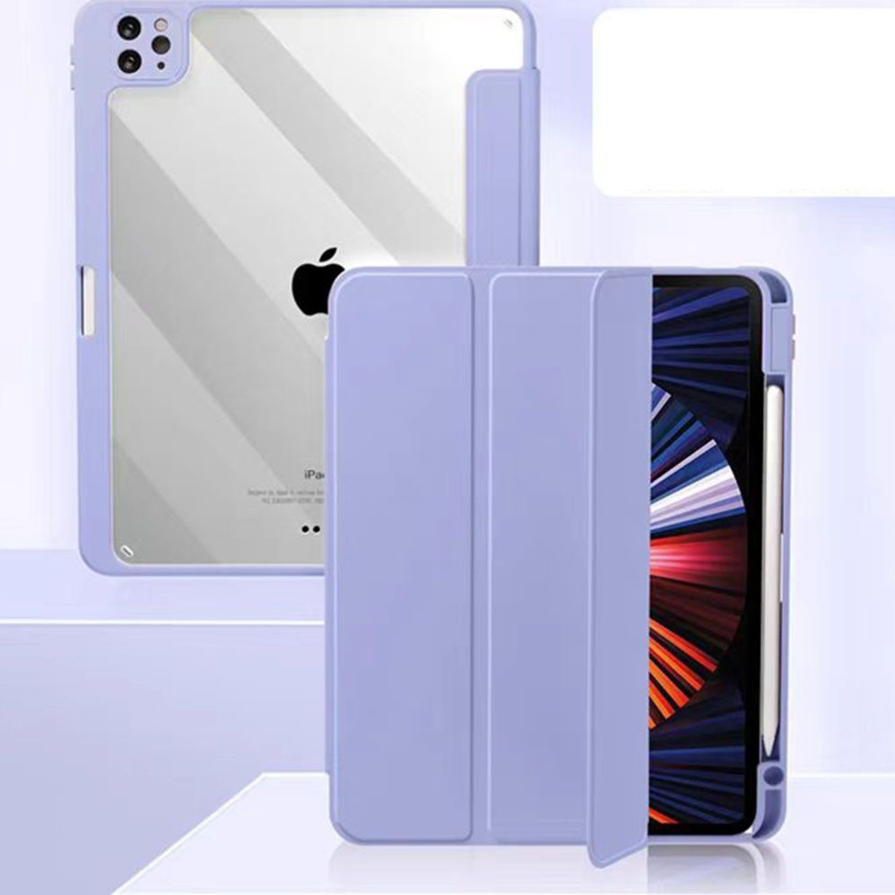 ipadカバー クリスタルカバー 三つ折り保護ケース