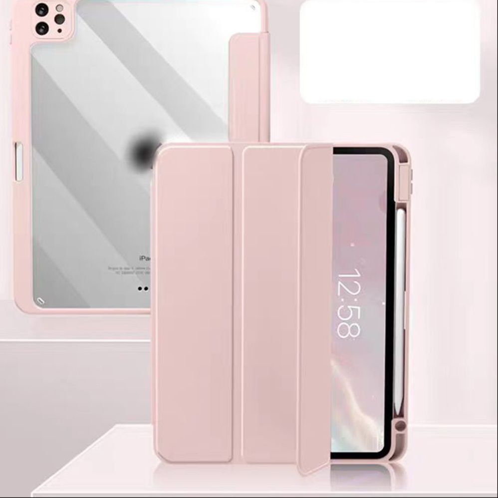 ipadカバー クリスタルカバー 三つ折り保護ケース