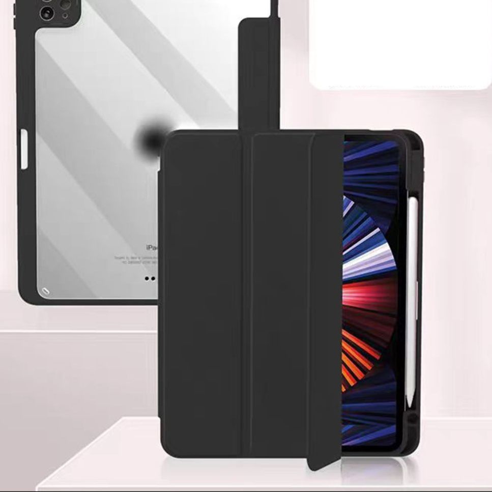 ipadカバー クリスタルカバー 三つ折り保護ケース