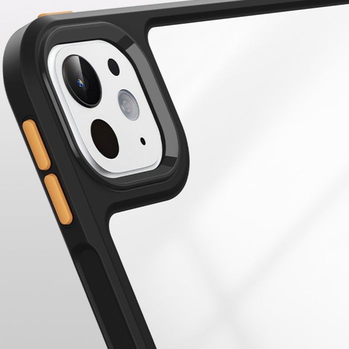 ipadカバー カメラ保護強化透明タブレットケース