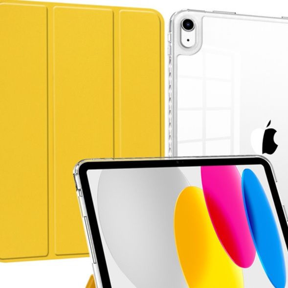 ipadカバー 三つ折り透明背面保護アイパッドカバー