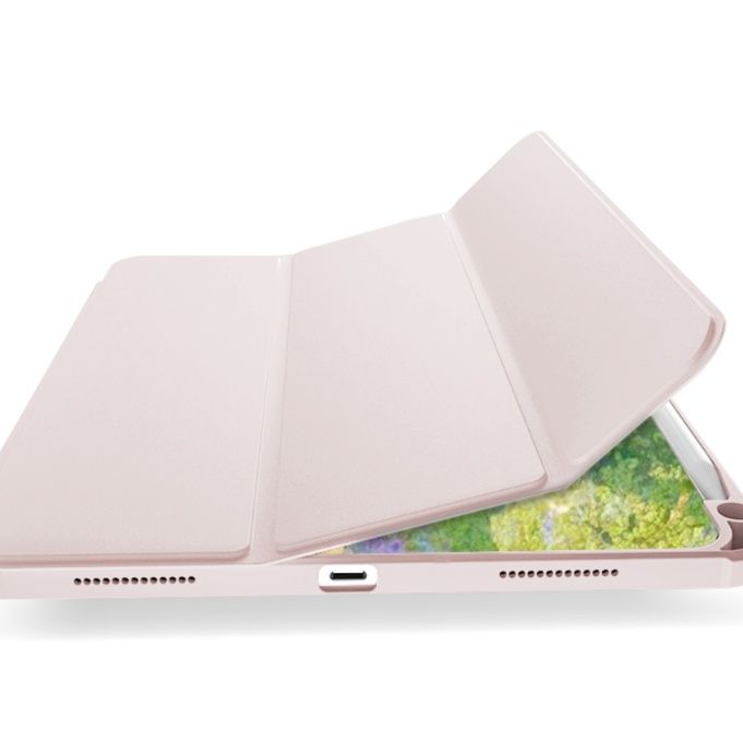 ipadカバー 透明亜克力背面保護平板電脳用折り畳み式ケース