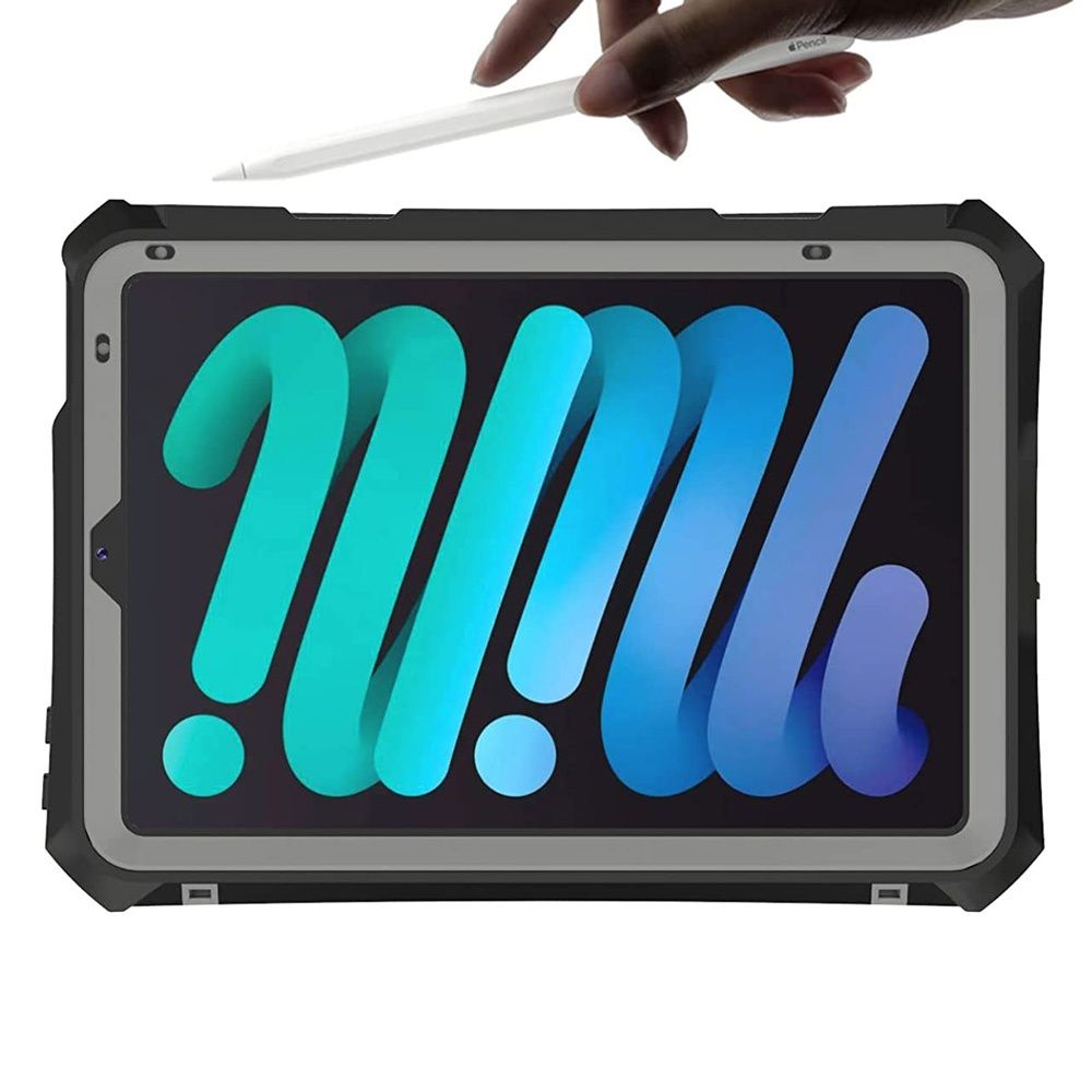 ipadカバー第6世代対応防水防塵耐衝撃Miniケース黒色