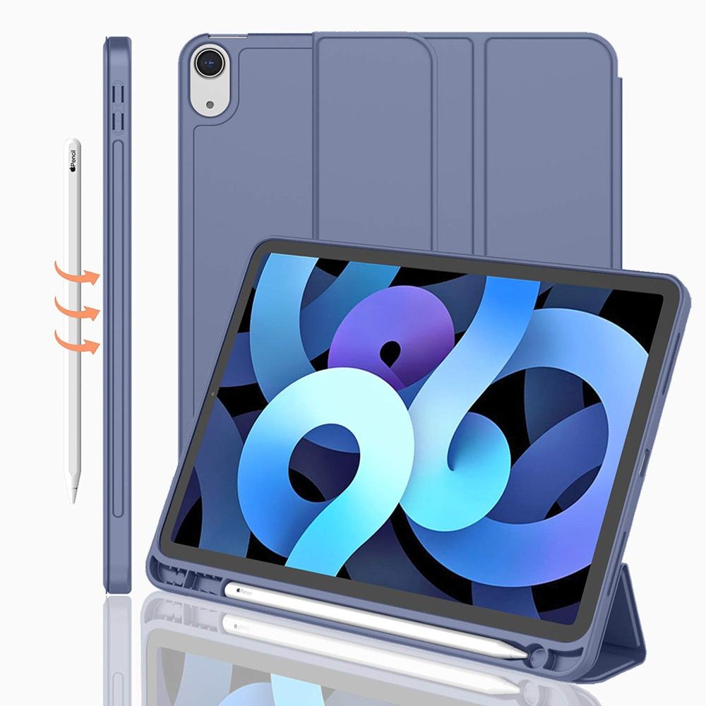 ipadAirカバー多機能ペン収納付き三つ折りスタンド型保護ケース