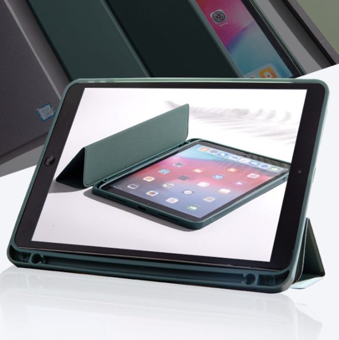 ipadAirカバー多機能ペン収納付き三つ折りスタンド型保護ケース