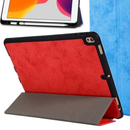  ペンホルダー付き三つ折りスタンド機能付きipadカバー