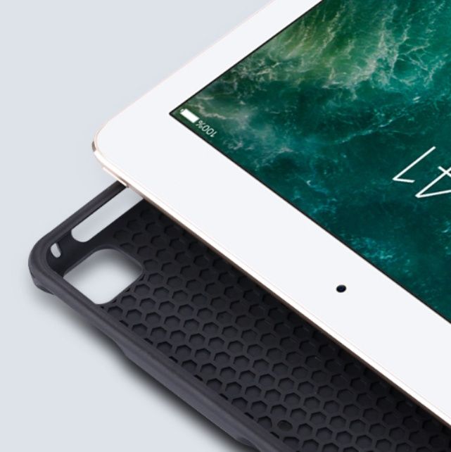 三つ折りスタンド機能付きペンホルダー搭載保護ipad proカバーケース