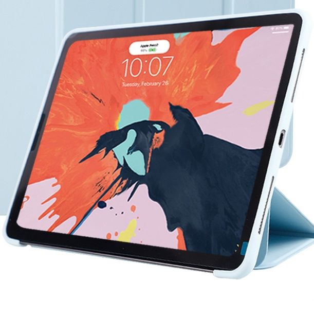 動画視聴やタイピング対応三つ折りスタンド機能付き ipad pro保護カバーケース