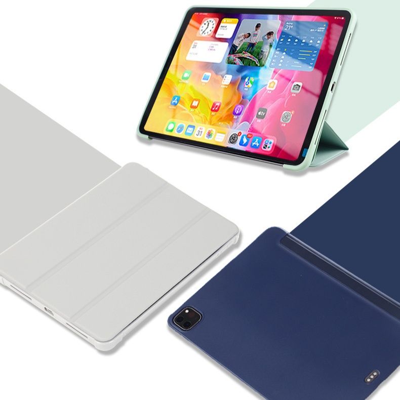 動画視聴やタイピング対応三つ折りスタンド機能付き ipad pro保護カバーケース