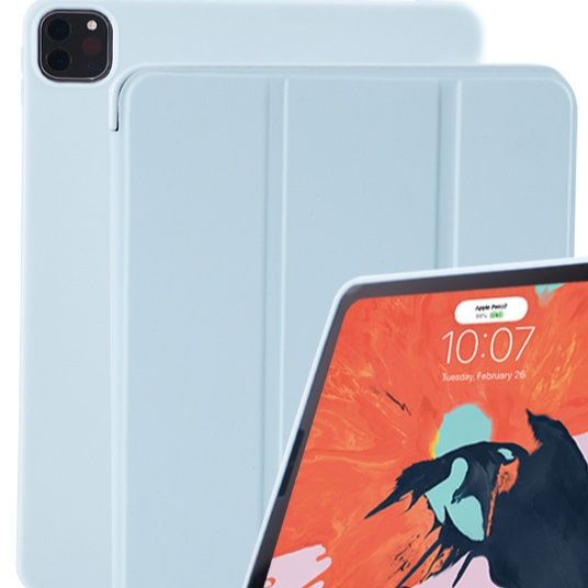 動画視聴やタイピング対応三つ折りスタンド機能付き ipad pro保護カバーケース