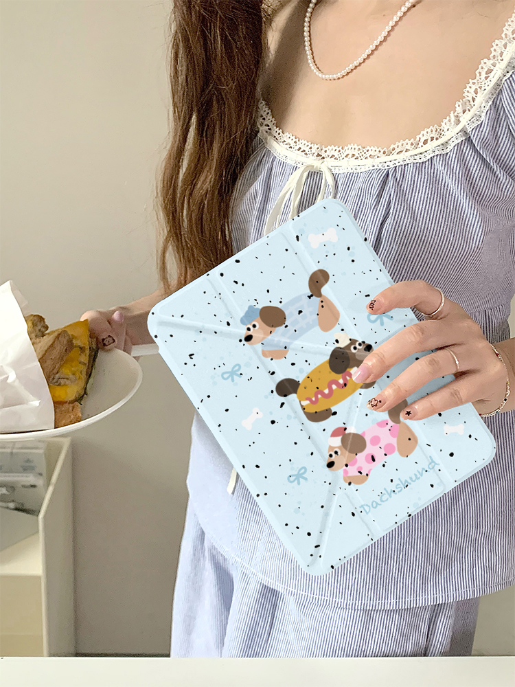 ipadカバー わんちゃん柄 透明保護カバー