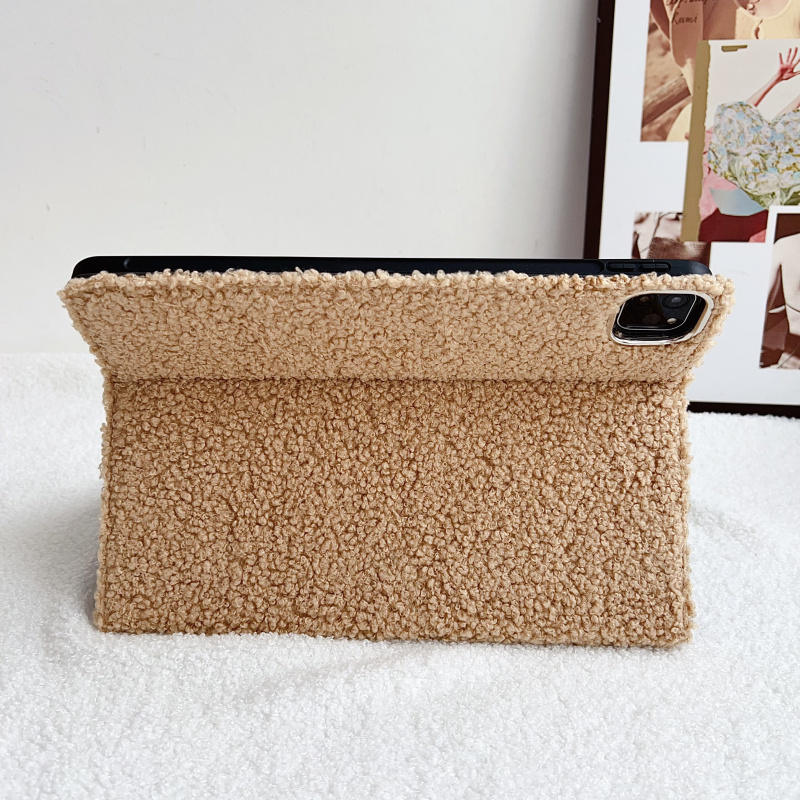 ipadカバー もこもこ質感の手帳型保護カバー