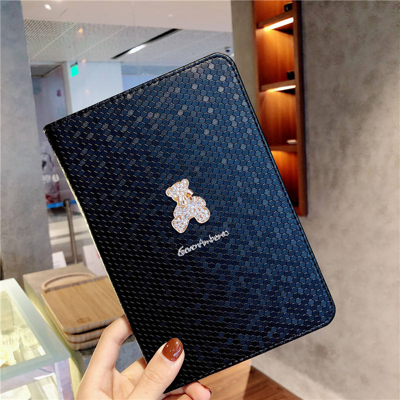 ipadカバー キラキラくまちゃん保護カバー