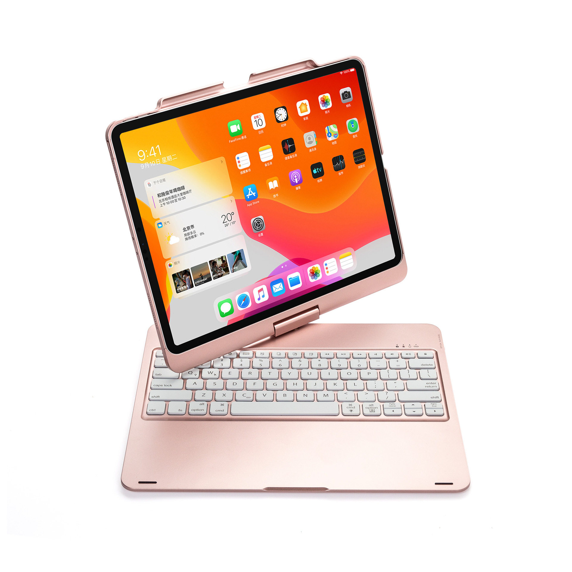 iPad Proケース無線キーボード付き回転式