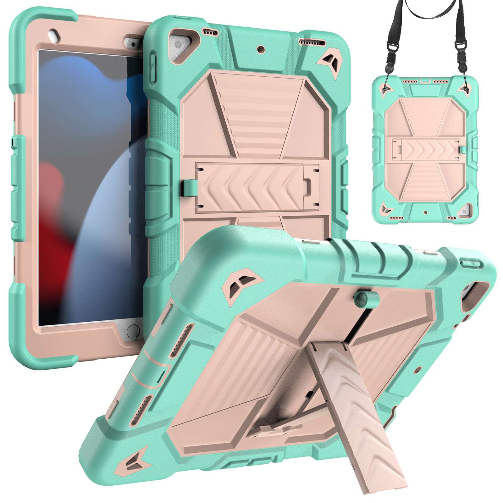ipadカバー 頑丈スタンド付き防衛型タブレットケース