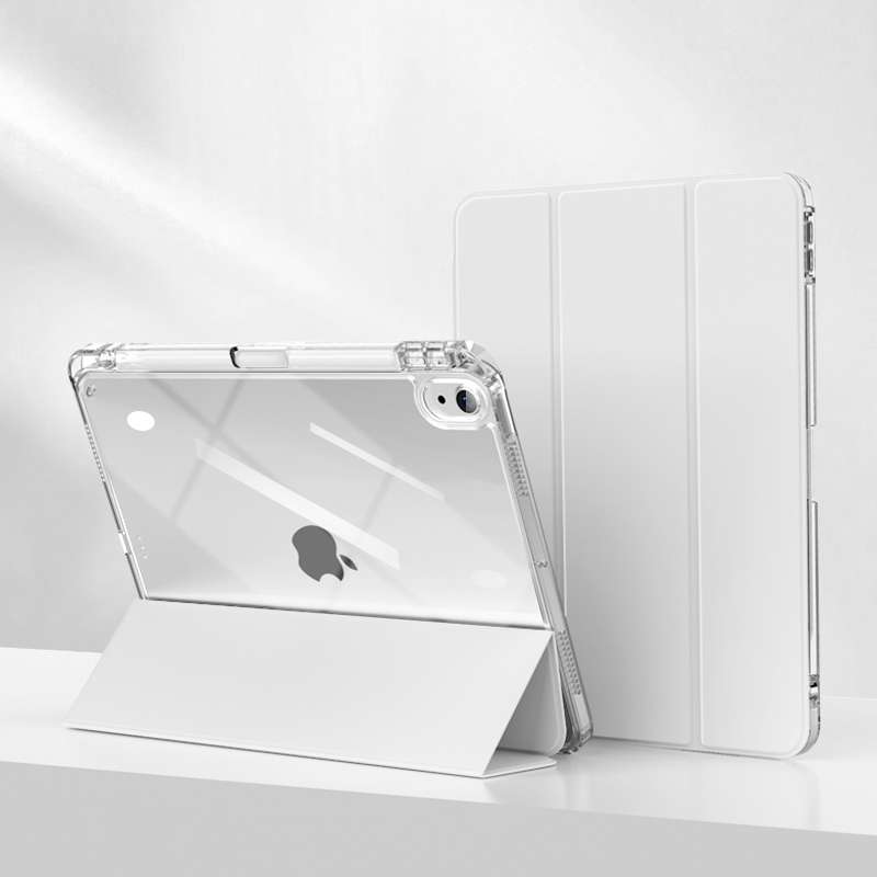 iPadカバー衝撃吸収 透明背面 三つ折りiPad Airケース