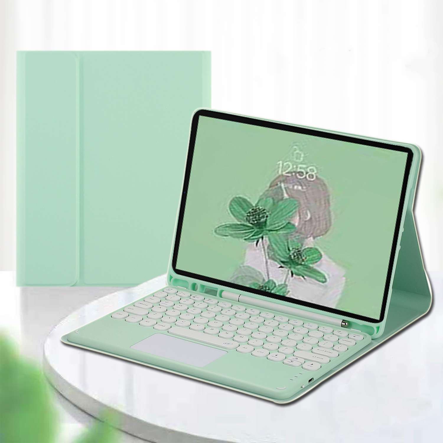 iPadケース フラワーアート タブレットケース