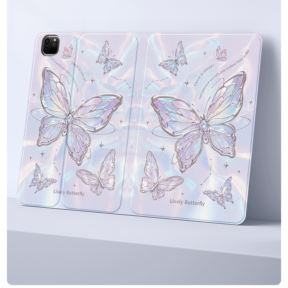 ipadカバー 夢舞う蝶々 手帳型保護ケース