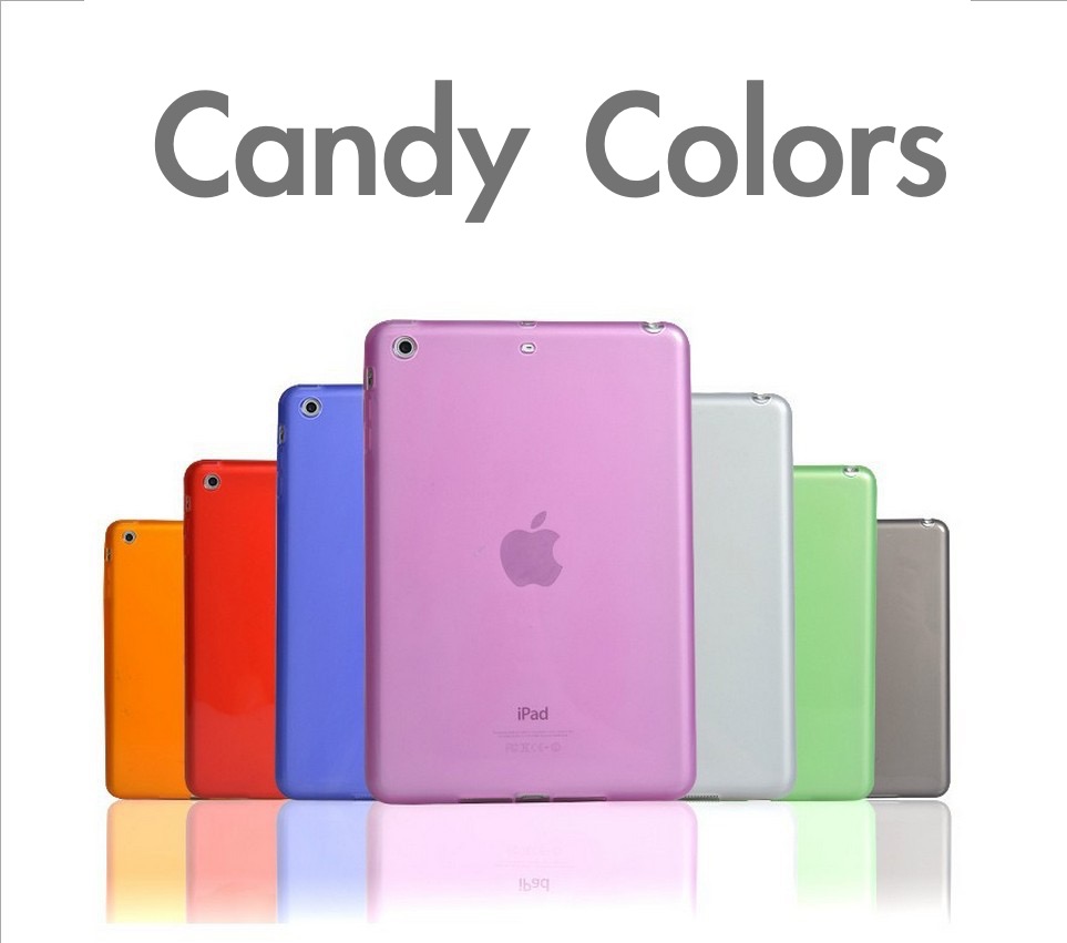 ipadカバー アイパッド透明超薄型ソフトケース9色セット背面保護カバー