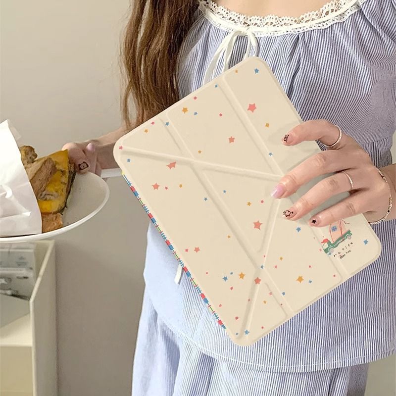 ipadカバー 星空模様の折り畳み式保護カバー