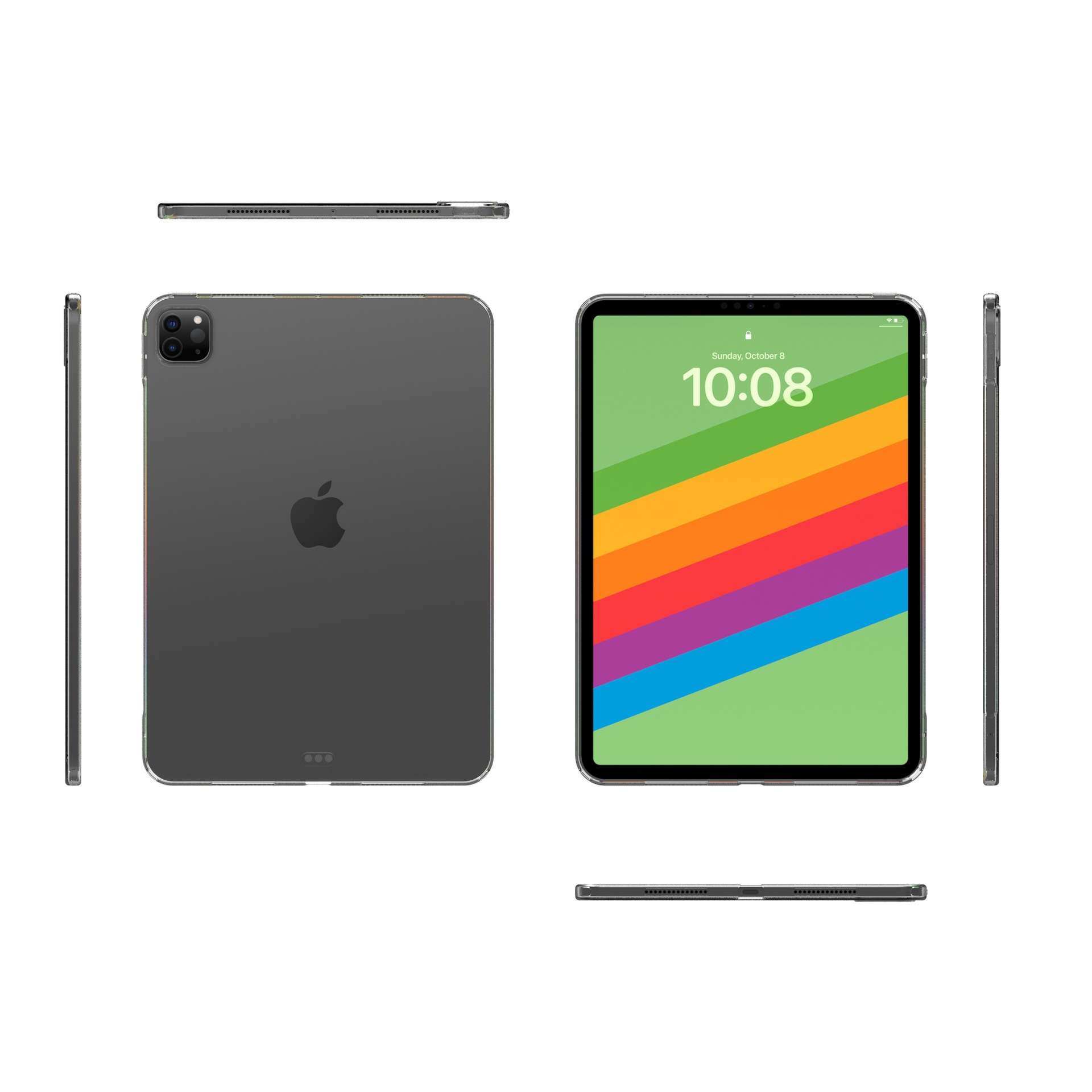 iPadケース 超薄型 軽量 背面保護 透明カバー