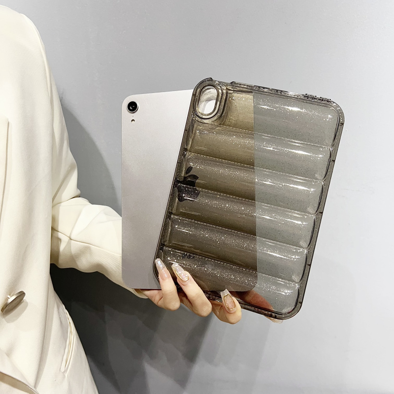 ipadカバー 透明ウェーブデザイン保護カバー