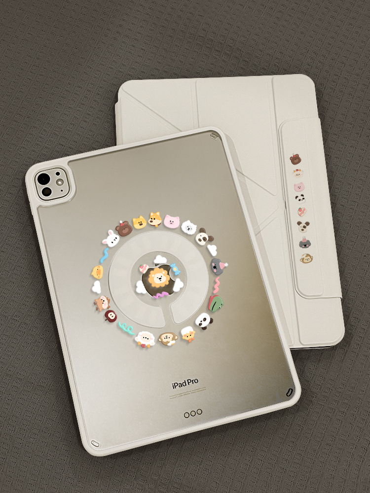 ipadカバー 動物たちの輪で彩る専用プロケース