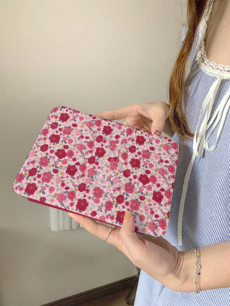 ipadカバー 花園模様の手帳型保護ケース