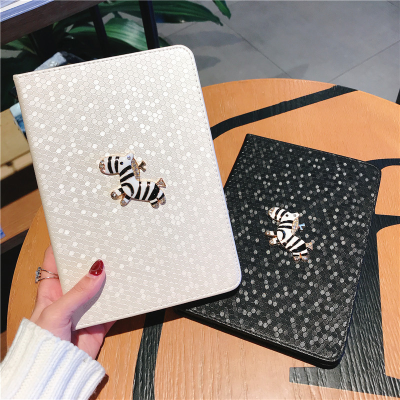 ipadカバー しまうま装飾タブレットケース