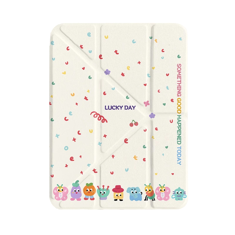 ipadカバー フルーツ柄スタンド付き保護ケース