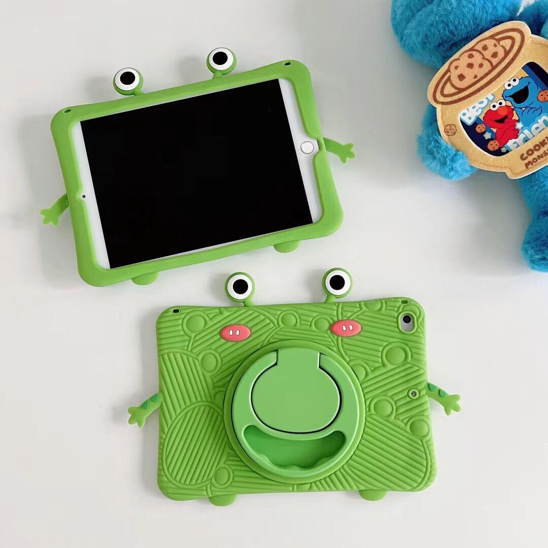ipadカバー かえるさん立体キッズ保護ケース