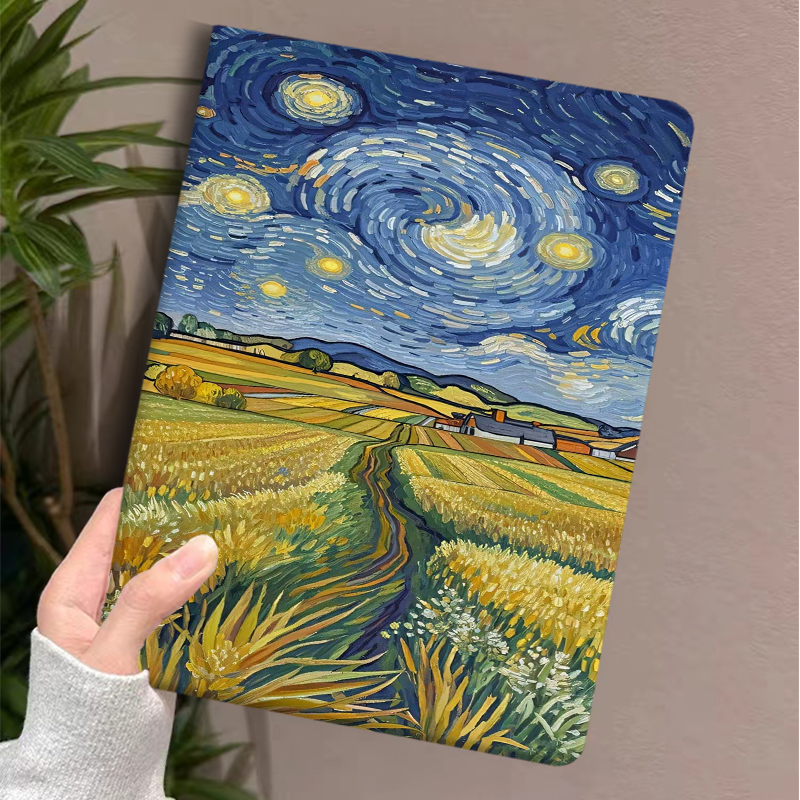 ipadカバー 名画風景印象派保護カバー
