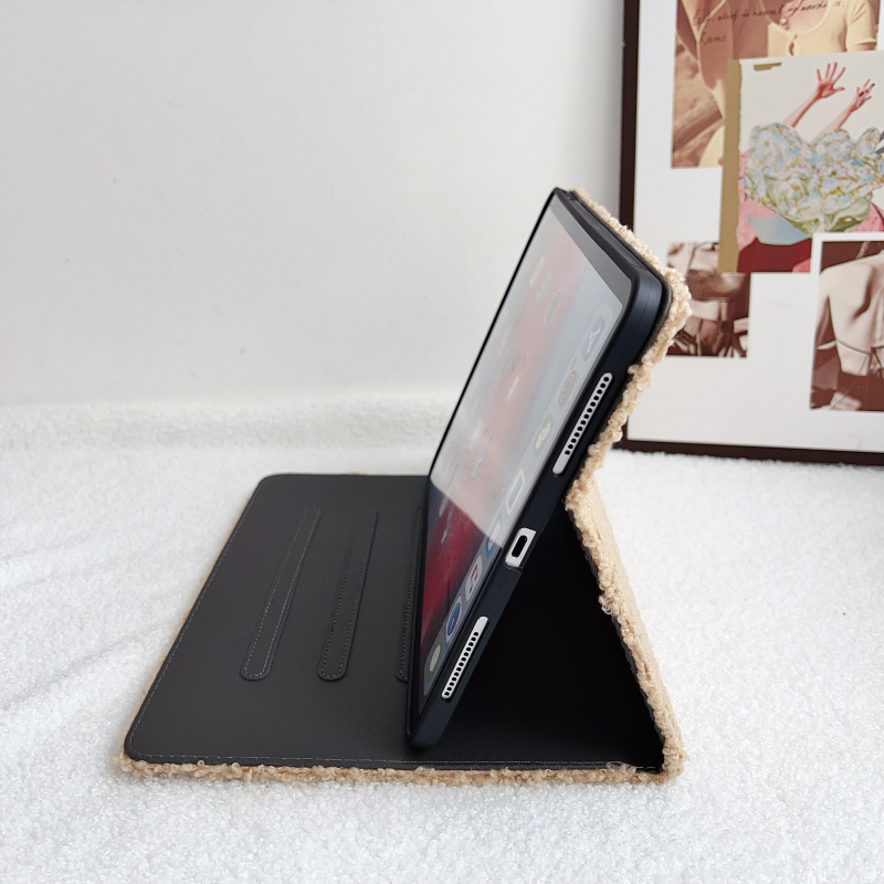 ipadカバー もこもこ質感の手帳型保護カバー