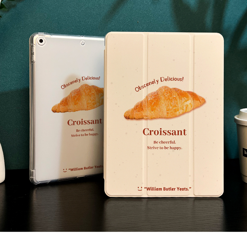 ipadカバー 焼き立てパン柄の透明端末保護カバー
