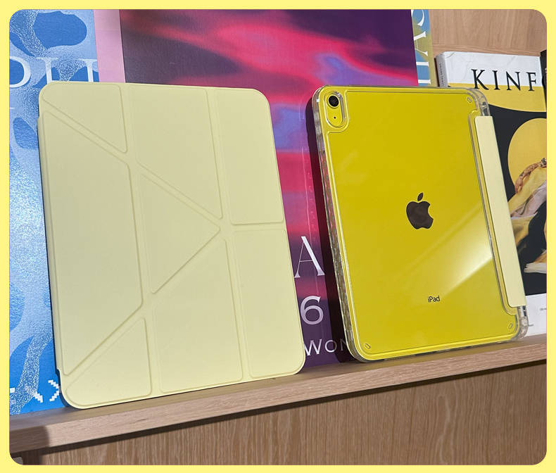 ipadカバー 透明折り畳みスタンド機能付き保護ケース
