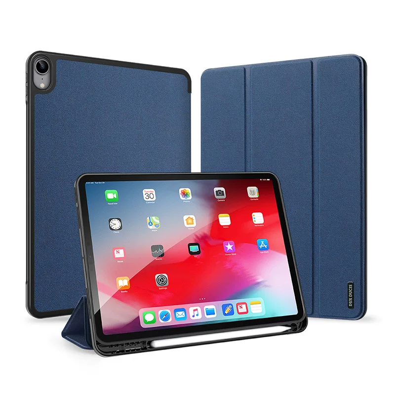 ipadカバー ペン収納付き三つ折りスタンド全面保護ケース iPad ケース