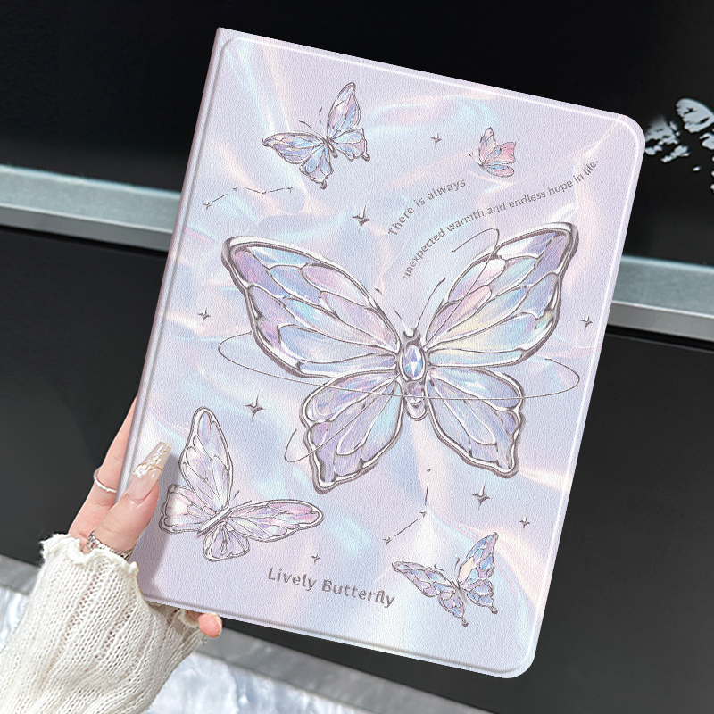 ipadカバー 夢舞う蝶々 手帳型保護ケース