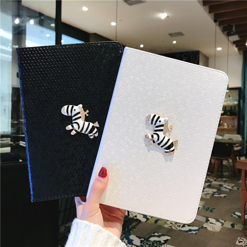 ipadカバー しまうま装飾タブレットケース