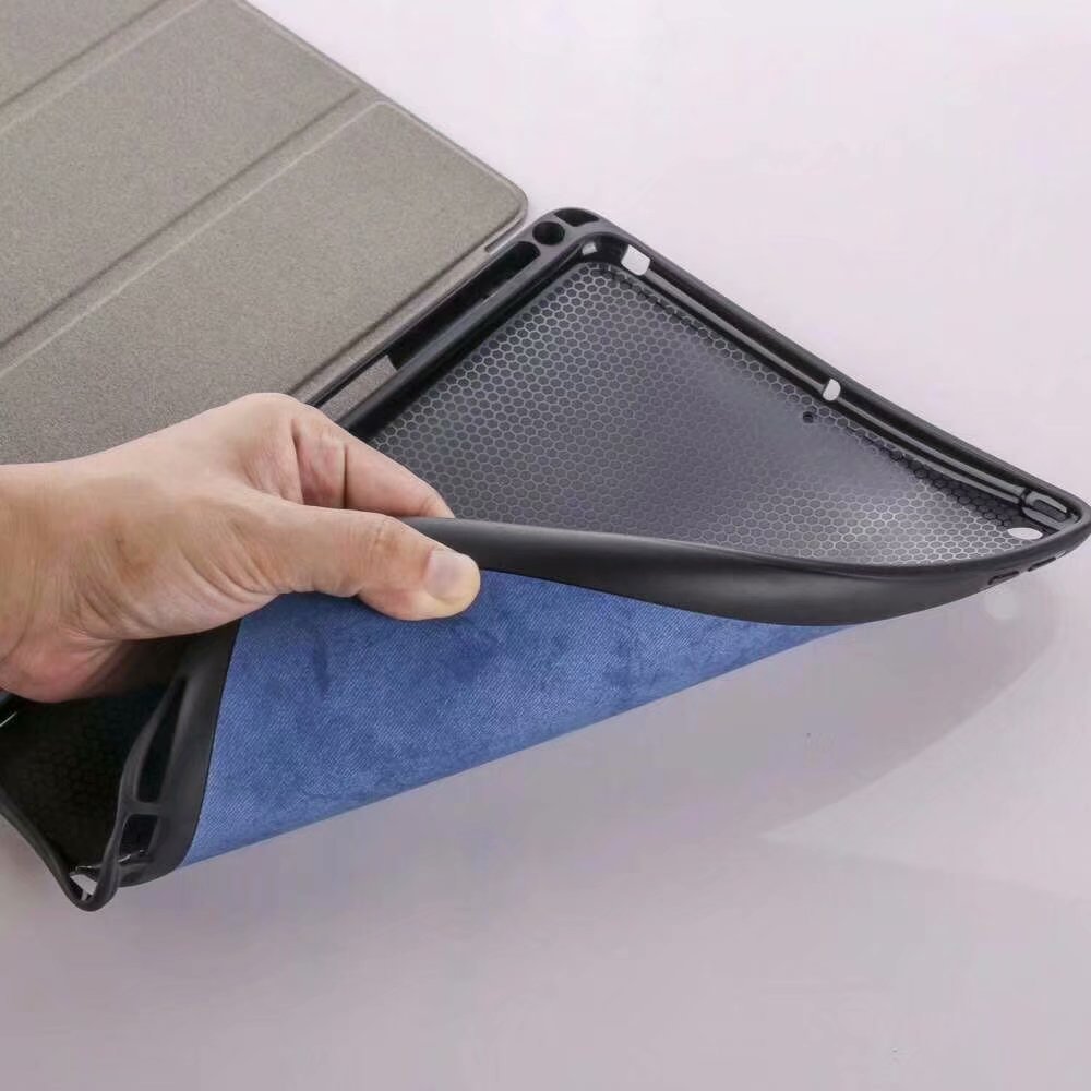  ペンホルダー付き三つ折りスタンド機能付きipadカバー