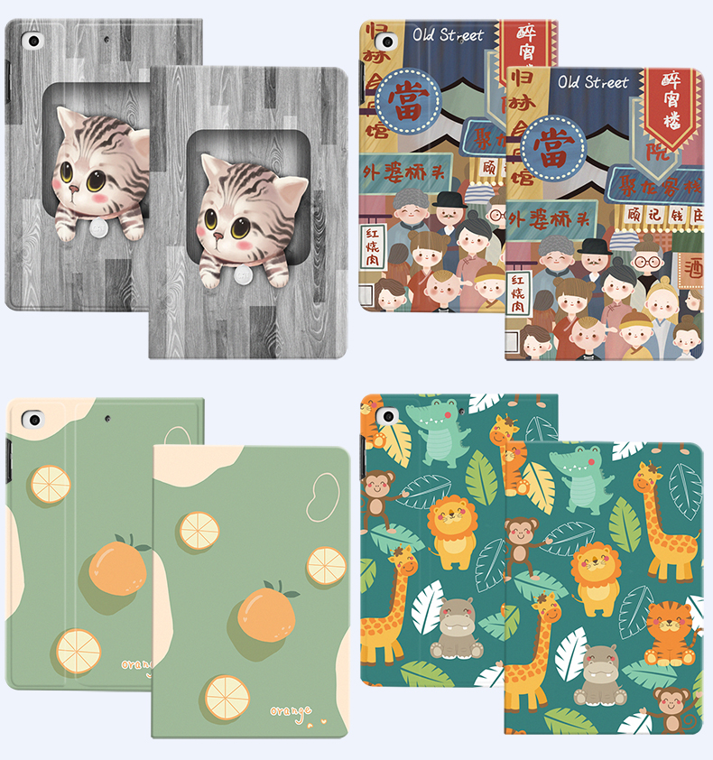 ipadカバー かわいい動物イラスト保護カバー