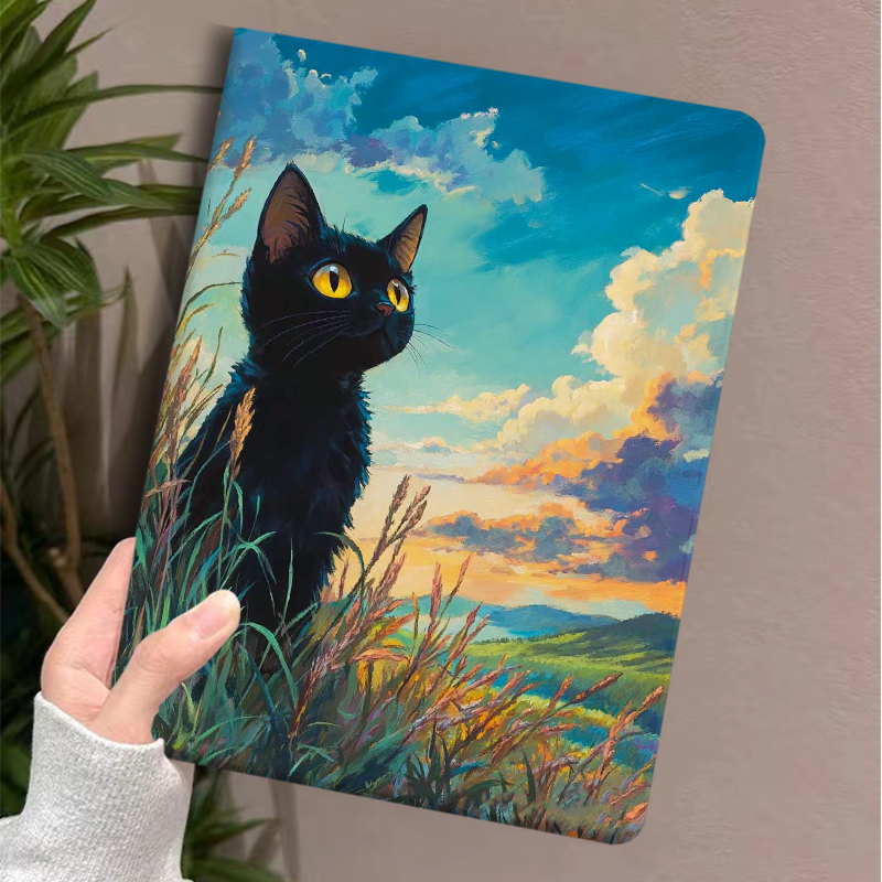 ipadカバー 名画風景印象派保護カバー