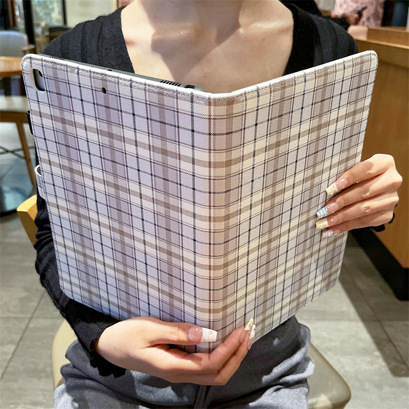 ipadカバー 格子柄 タブレット保護ケース