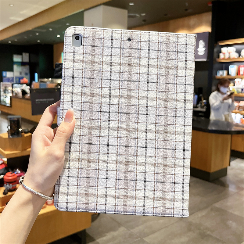 ipadカバー 格子柄 タブレット保護ケース