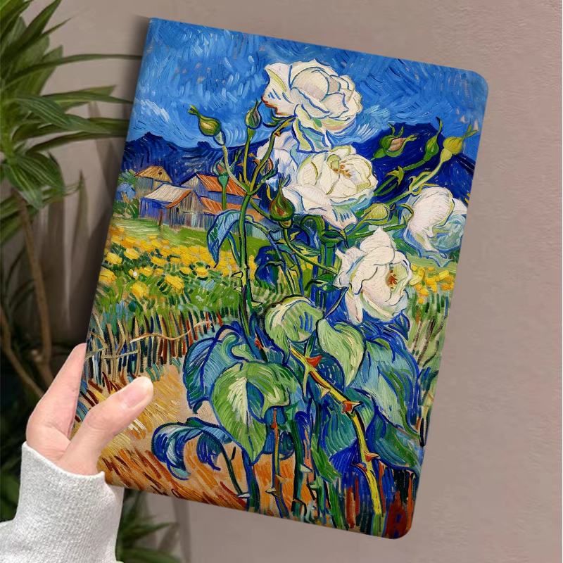 ipadカバー 名画風景印象派保護カバー