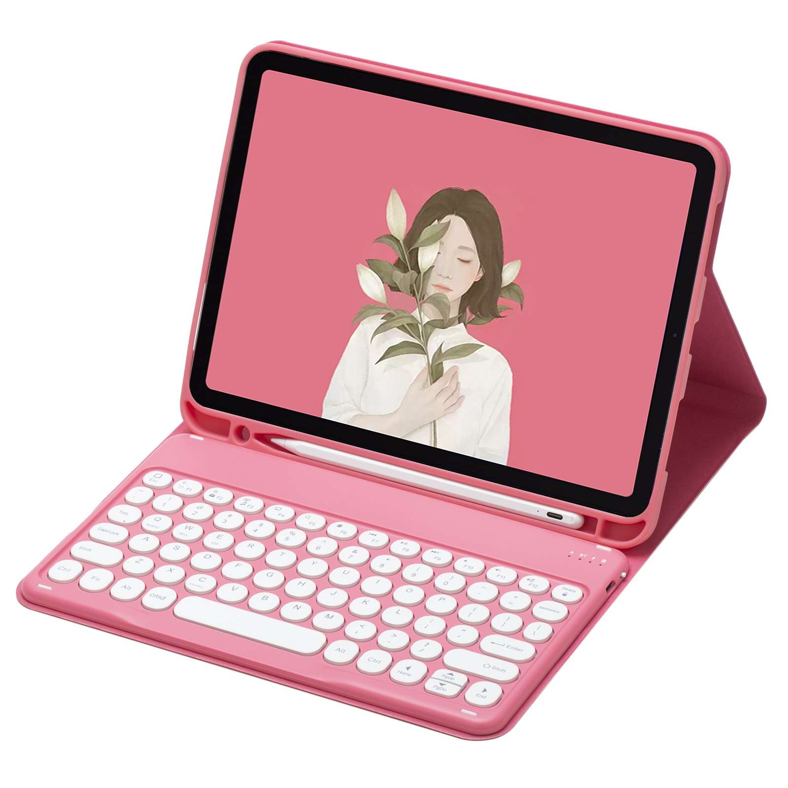 iPadケース フラワーアート タブレットケース